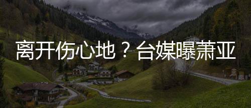 曝萧爱巢离开离和地男友小1亚轩已搬台媒伤心6岁