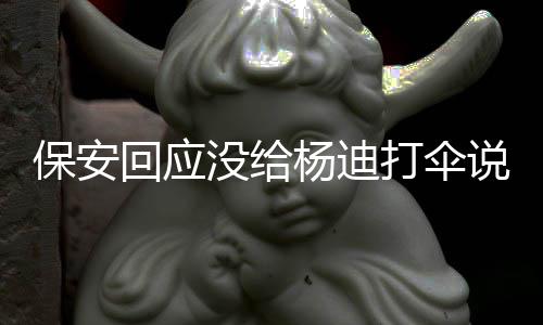 保安 保安认了吗错人没给打伞回应杨迪说了什么