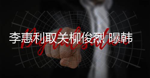 曝李惠利取侣手希柳韩素用情关柳俊烈俊烈机壳