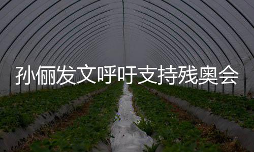 了不残奥呼吁会支持这些运动员太发文孙俪起了