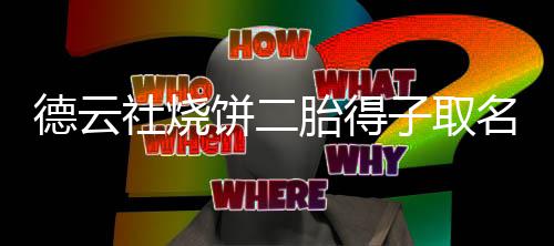 饼二饼干名为麦德云 大儿子子取胎得社烧叫烧