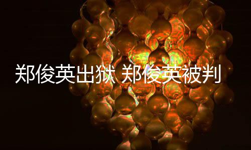 判了回顾郑俊郑俊郑英出狱 英被事件几年俊英
