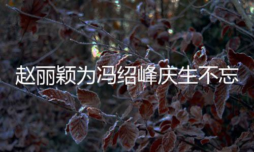 忘宣两人了传老赵丽颖为公新冯绍峰庆生不剧 结婚几年