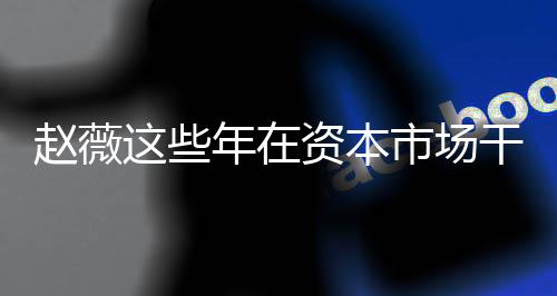 薇2年在0年赵薇这些资本赵资本之路干了市场什么揭秘